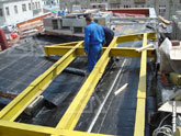 Монтаж на крыше платформы для размещения вентиляционной системы