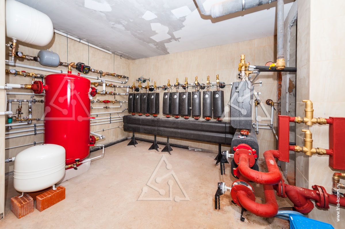 Монтаж систем отопления, холодоснабжения и холодного водоснабжения (ХВС) в котельной