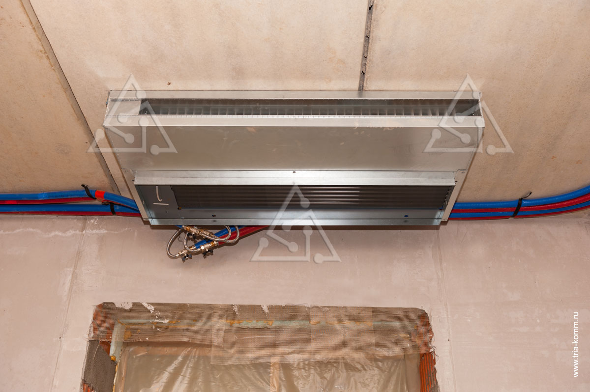 Монтаж панельного климатического модуля Swegon Paragon для охлаждения, обогрева и вентиляции