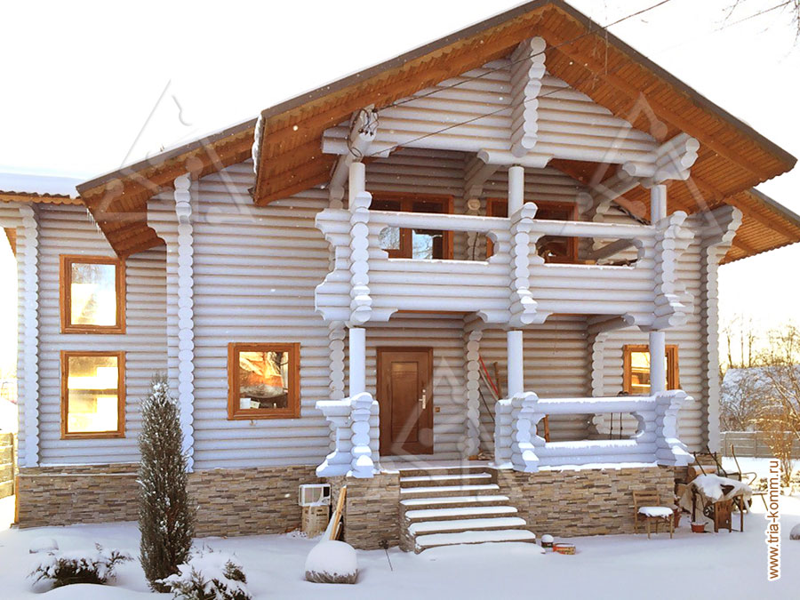 Фото деревянного загородного дома в Подмосковье, оборудованного инженерными системами