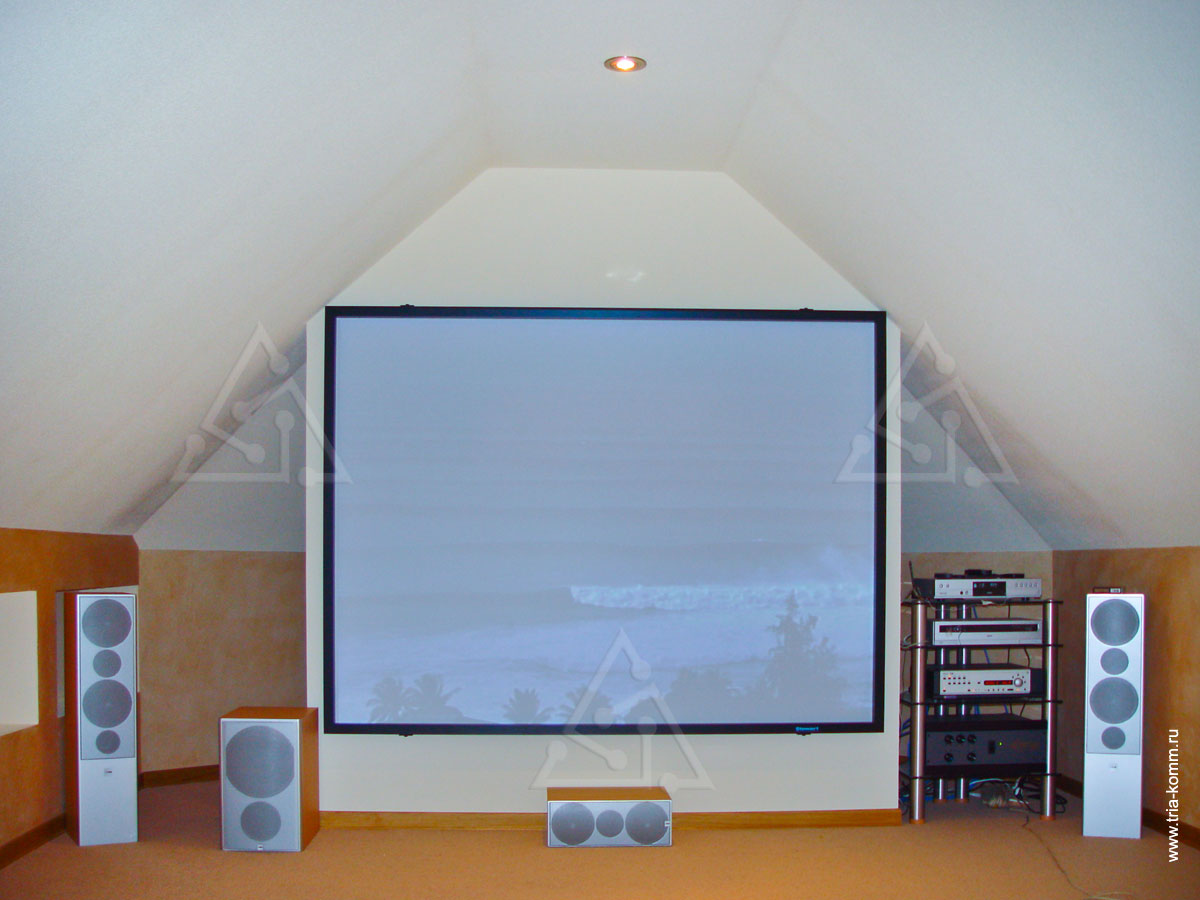 Фото системы домашнего кинотеатра в загородном доме